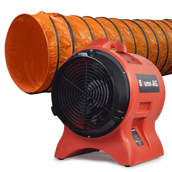 NNEMB 300mm (12 inch) Portable Axial Air Mover Blower Fan with 10m Ventilation Duct