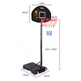NNEMB Black Height Adjustable Kids Basketball Hoop Stand