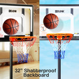 NNEMB Adjustable Basketball Stand System Kids Hoop Portable Height Rim Ring