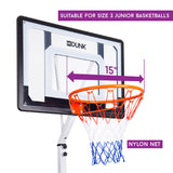 NNEMB Portable Basketball Hoop Stand System Height Adjustable Net Ring Kids