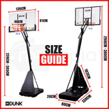 NNEMB Portable Basketball Stand System Hoop Height Adjustable Net Ring Slam