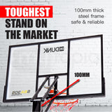 NNEMB Portable Basketball Stand System Hoop Height Adjustable Net Ring Slam