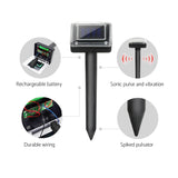 NNEDSZ Gardeon Solar Snake Repeller 8X Multi Pulse Ultrasonic Powered Pest Repellent