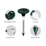 NNEDSZ Gardeon Snake Repeller 8X Solar LED Pulse Plus Ultrasonic Pest Rodent Repellent