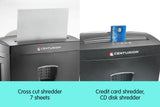 NNEDPE Centurion 18L 7 Sheet Paper CD Credit Card Shredder