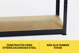 NNEDPE 5 Shelf Storage Rack - Galvanized Steel 180x90cm