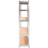 NNEDPE 5 Shelf Adjustable Storage Rack Work Table Galvanized Steel 180x90cm