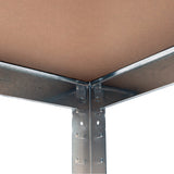 NNEDPE 5 Shelf Adjustable Storage Rack Work Table Galvanized Steel 180x90cm