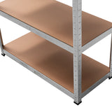 NNEDPE 5 Shelf Adjustable Storage Rack Work Table Galvanized Steel 180x90cm