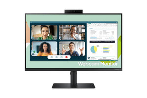 NNEKG Samsung 24 S4 Full HD IPS Freesync Monitor with Webcam (LS24A400VEEXXY)