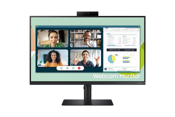 NNEKG Samsung 24 S4 Full HD IPS Freesync Monitor with Webcam (LS24A400VEEXXY)