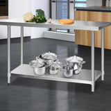 NNEDSZ 610 x 1524mm Commercial Stainless Steel Kitchen Bench