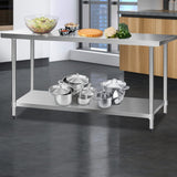 NNEDSZ 610 x 1829mm Commercial Stainless Steel Kitchen Bench