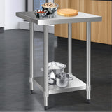 NNEDSZ 762 x 762mm Commercial Stainless Steel Kitchen Bench