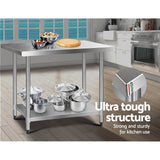 NNEDSZ 1219 x 762mm Commercial Stainless Steel Kitchen Bench