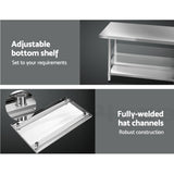 NNEDSZ 1219 x 762mm Commercial Stainless Steel Kitchen Bench