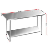 NNEDSZ 1524 x 762mm Commercial Stainless Steel Kitchen Bench