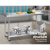 NNEDSZ 1524 x 762mm Commercial Stainless Steel Kitchen Bench