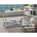 NNEDSZ 1829 x 762mm Commercial Stainless Steel Kitchen Bench