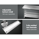 NNEDSZ 1829 x 762mm Commercial Stainless Steel Kitchen Bench