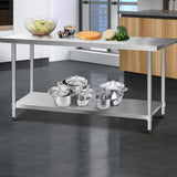 NNEDSZ 1829 x 762mm Commercial Stainless Steel Kitchen Bench