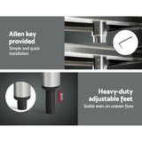 NNEDSZ 1524 x 762mm Commercial Stainless Steel Kitchen Bench with 4pcs Castor Wheels