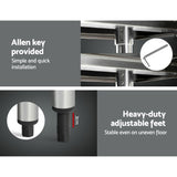 NNEDSZ 1829 x 762mm Commercial Stainless Steel Kitchen Bench with 4pcs Castor Wheels