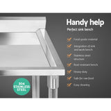 NNEDSZ 100x60cm Stainless Steel Sink Kitchen Bench
