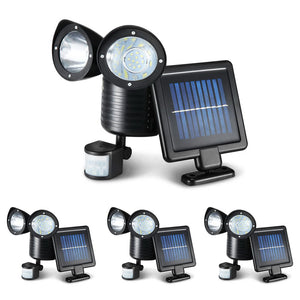 NNEDSZ 22 LED Solar Powered Dual Light Security Motion Sensor Flood Lamp Outdoor
