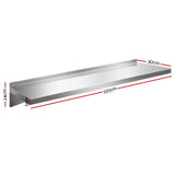 NNEDSZ Stainless Steel Wall Shelf Kitchen Shelves Rack Mounted Display Shelving 1200mm