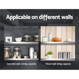 NNEDSZ Stainless Steel Wall Shelf Kitchen Shelves Rack Mounted Display Shelving 2100mm
