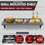 NNEDPE 610x356mm Stainless Wall Mounted Shelf