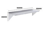 NNEDPE 930x356mm Stainless Wall Mounted Shelf