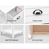 NNEDSZ Bedside Table Nightstand Drawer Storage Cabinet Lamp Side Shelf White