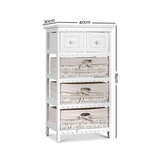 NNEDSZ 3 Basket Storage Drawers - White