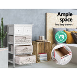 NNEDSZ 3 Basket Storage Drawers - White
