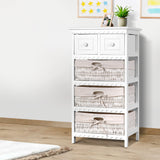 NNEDSZ 3 Basket Storage Drawers - White