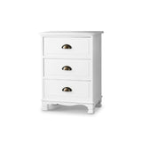 NNEDSZ Vintage Bedside Table Chest Storage Cabinet Nightstand White
