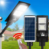 NNEDSZ LED Solar Street Light Motion Sensor Remote Outdoor Garden Lamp Lights 120W