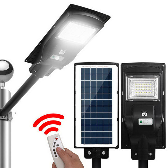 NNEDSZ LED Solar Street Light Motion Sensor Remote Outdoor Garden Lamp Lights 90W