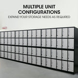 NNEMB 12-Door Metal Storage Lockers-for Gym-Office-Black and Light Grey