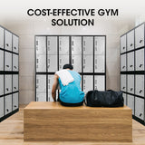 NNEMB 12-Door Metal Storage Lockers-for Gym-Office-Black and Light Grey