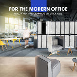 NNEMB 6 Door Metal Storage Cabinet Lockers for Gym Office-Black and Grey