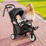 NNEKG SmarTrike STR5 Personalised Folding 7 in 1 Baby Trike Black