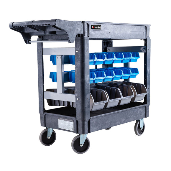 NNEMB Parts Bin Trolley Service Utility Cart Storage Mobile Tool Workshop