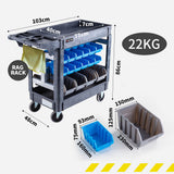 NNEMB Parts Bin Trolley Service Utility Cart Storage Mobile Tool Workshop