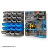 NNEMB 44 Part Storage Bin Rack Wall Mounted Tool Organiser Box Shelving