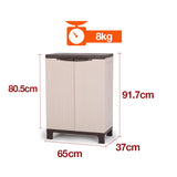 NNEMB Outdoor Storage Cabinet Waterproof Cupboard Garage Garden Backyard Tool Shed
