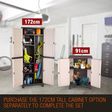 NNEMB Outdoor Storage Cabinet Waterproof Cupboard Garage Garden Backyard Tool Shed