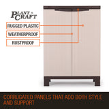 NNEMB Outdoor Storage Cabinet Waterproof Cupboard Garage Garden Backyard Tool Shed